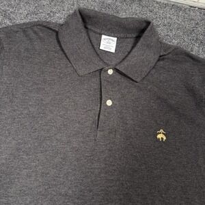 Brooks Brothers 1818 Performance Polo Slim Fit Grey 100% Cotton Size XL